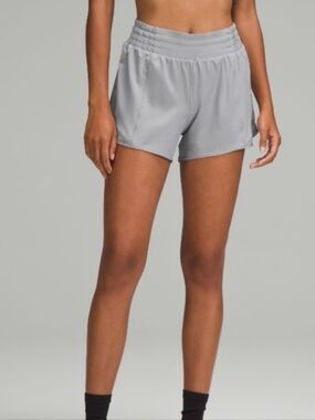 Lululemon Hotty Hot Women's Lightweight Elastic-Waist Shorts - Light Gray